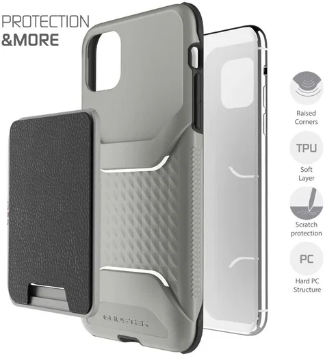 Ghostek Exec 4 Portemonnee Hoesje Apple iPhone 11 Pro Max Zwart afbeelding 2