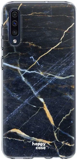 HappyCase Samsung Galaxy A50 Hoesje Flexibel TPU Donker Marmer Print afbeelding 1
