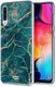 HappyCase Samsung Galaxy A50 Hoesje Flexibel TPU Aqua Marmer Print afbeelding 2