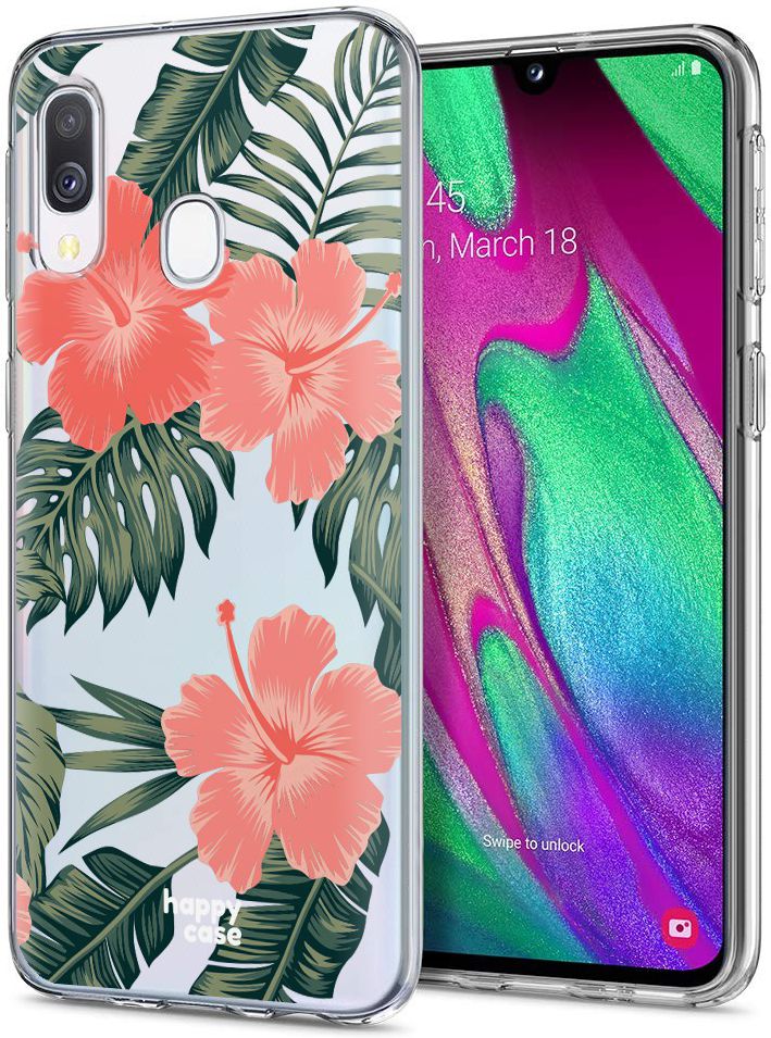 HappyCase Samsung Galaxy A40 Flexibel TPU Hoesje Tropic Vibe Print afbeelding 2
