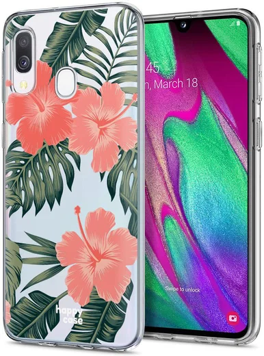 HappyCase Samsung Galaxy A40 Flexibel TPU Hoesje Tropic Vibe Print afbeelding 2
