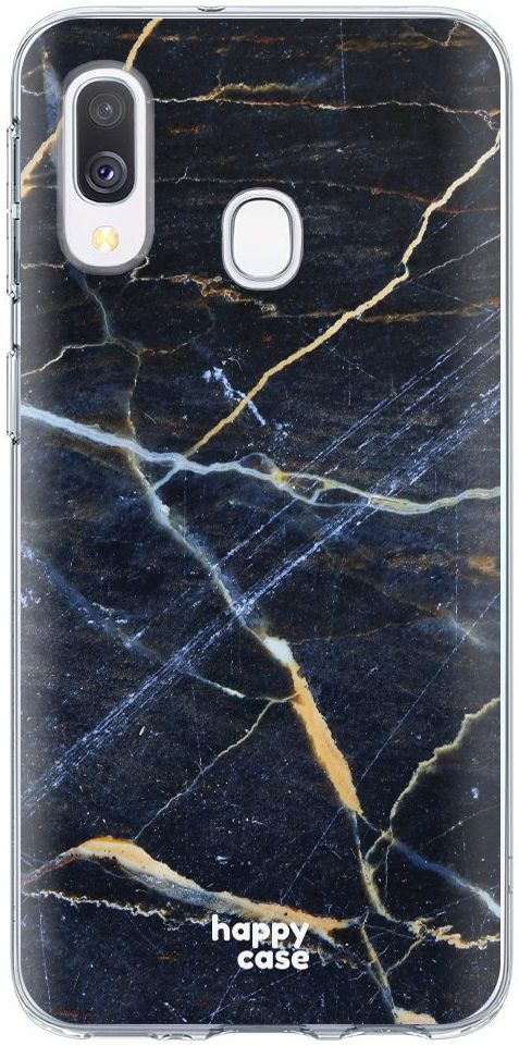 HappyCase Samsung Galaxy A40 Flexibel TPU Hoesje Donker Marmer Print afbeelding 1