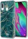 HappyCase Samsung Galaxy A40 Flexibel TPU Hoesje Aqua Marmer Print afbeelding 2
