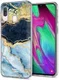 HappyCase Samsung Galaxy A40 Flexibel TPU Hoesje Blauw Marmer Print afbeelding 2