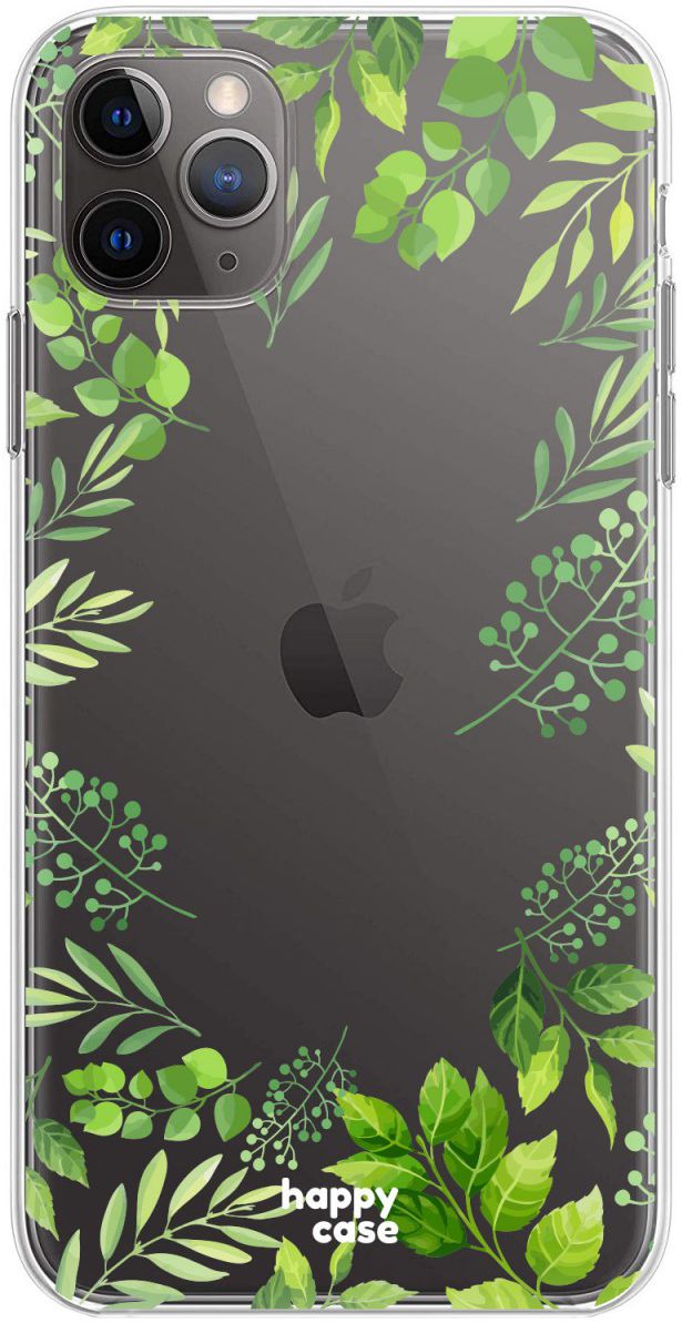HappyCase iPhone 11 Pro Max Hoesje Flexibel TPU Leaves Print afbeelding 5