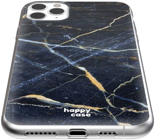 HappyCase iPhone 11 Pro Max Hoesje Flexibel TPU Donker Marmer Print afbeelding 5