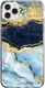 HappyCase iPhone 11 Pro Max Hoesje Flexibel TPU Blauw Marmer Print afbeelding 1