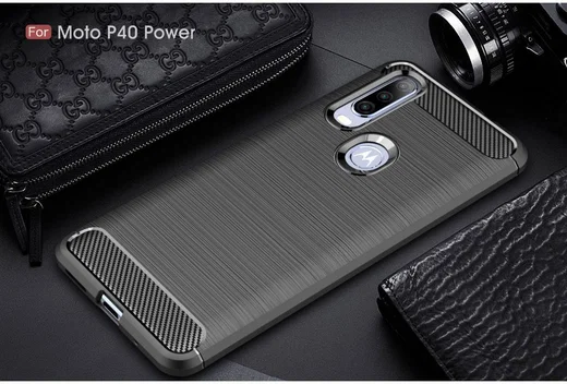 Motorola One Action Geborsteld TPU Hoesje Zwart afbeelding 13