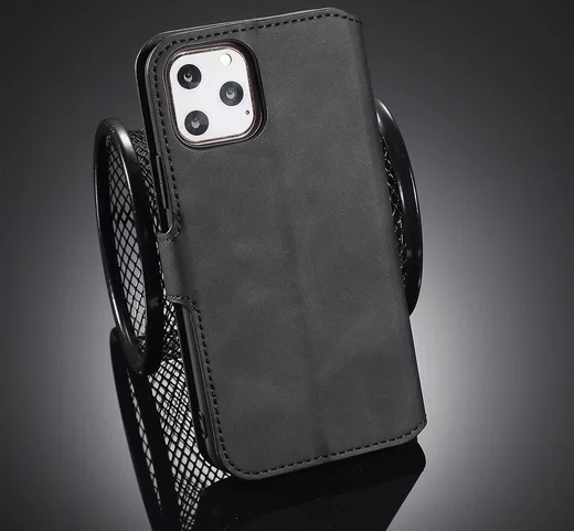 DG Ming Retro Portemonnee Apple iPhone 11 Pro Max Hoesje Zwart afbeelding 9