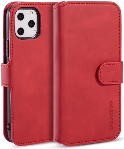 DG Ming Retro Portemonnee Apple iPhone 11 Pro Hoesje Rood afbeelding 3