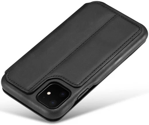 Apple iPhone 11 Retro Portemonnee Bookcase Hoesje Zwart afbeelding 7
