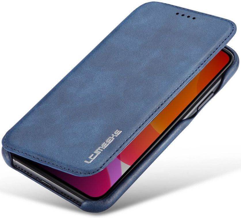 Apple iPhone 11 Retro Portemonnee Bookcase Hoesje Blauw afbeelding 1