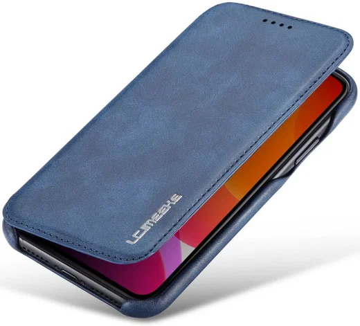 Apple iPhone 11 Retro Portemonnee Bookcase Hoesje Blauw afbeelding 1