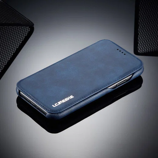 Apple iPhone 11 Retro Portemonnee Bookcase Hoesje Blauw afbeelding 10