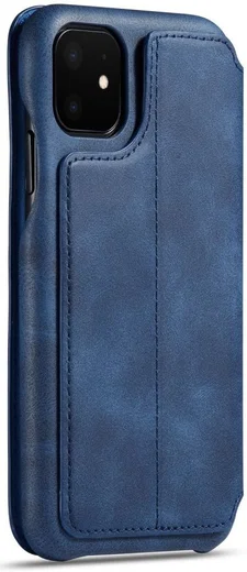 Apple iPhone 11 Retro Portemonnee Bookcase Hoesje Blauw afbeelding 4