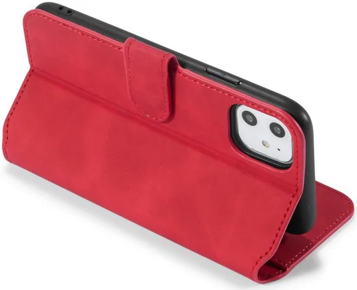 DG Ming Retro Portemonnee Apple iPhone 11 Hoesje Rood afbeelding 5