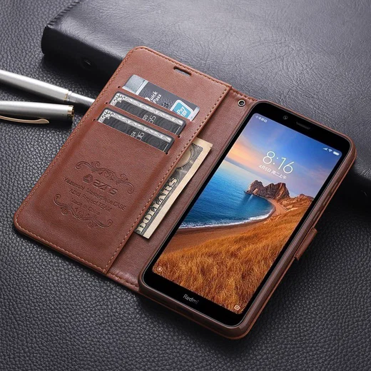 AZNS Portemonnee Xiaomi Redmi 7A Hoesje Bruin afbeelding 12