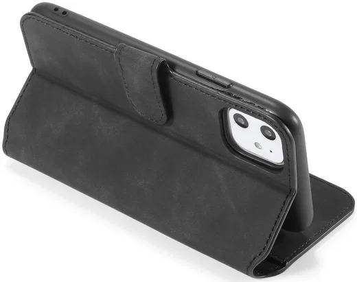DG Ming Retro Portemonnee Apple iPhone 11 Hoesje Zwart afbeelding 7