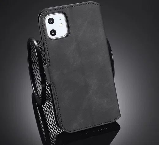 DG Ming Retro Portemonnee Apple iPhone 11 Hoesje Zwart afbeelding 9