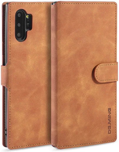 DG Ming Retro Portemonnee Samsung Galaxy Note 10 Plus Hoesje Bruin afbeelding 3