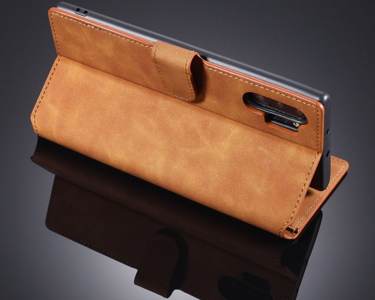 DG Ming Retro Portemonnee Samsung Galaxy Note 10 Plus Hoesje Bruin afbeelding 12