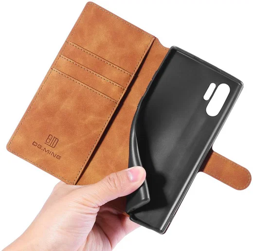 DG Ming Retro Portemonnee Samsung Galaxy Note 10 Plus Hoesje Bruin afbeelding 4