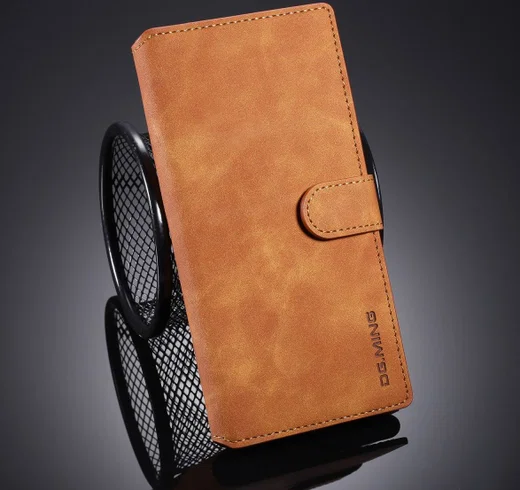 DG Ming Retro Portemonnee Samsung Galaxy Note 10 Plus Hoesje Bruin afbeelding 9