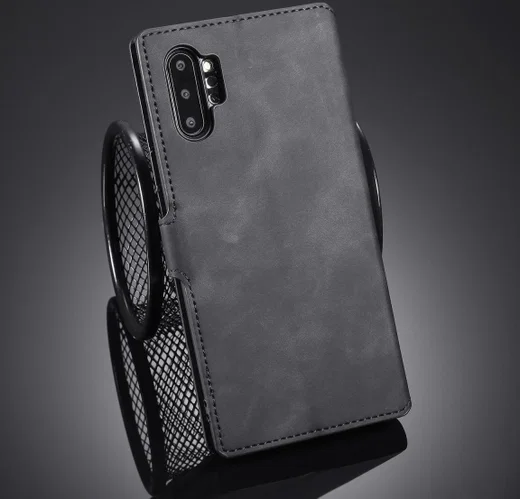 DG Ming Retro Portemonnee Samsung Galaxy Note 10 Plus Hoesje Zwart afbeelding 10