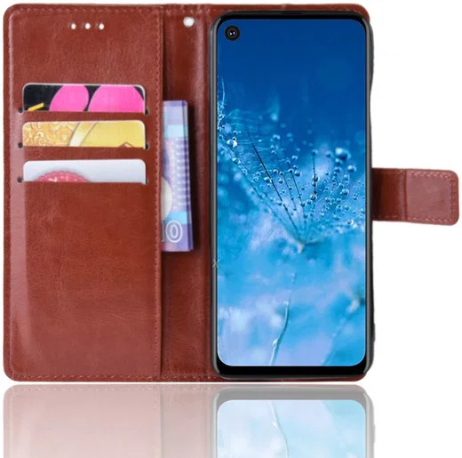 Motorola One Action Portemonnee Hoesje Bruin afbeelding 1