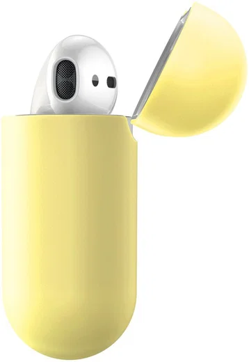 Baseus Ultradun Siliconen Apple AirPods Hoesje Geel afbeelding 3