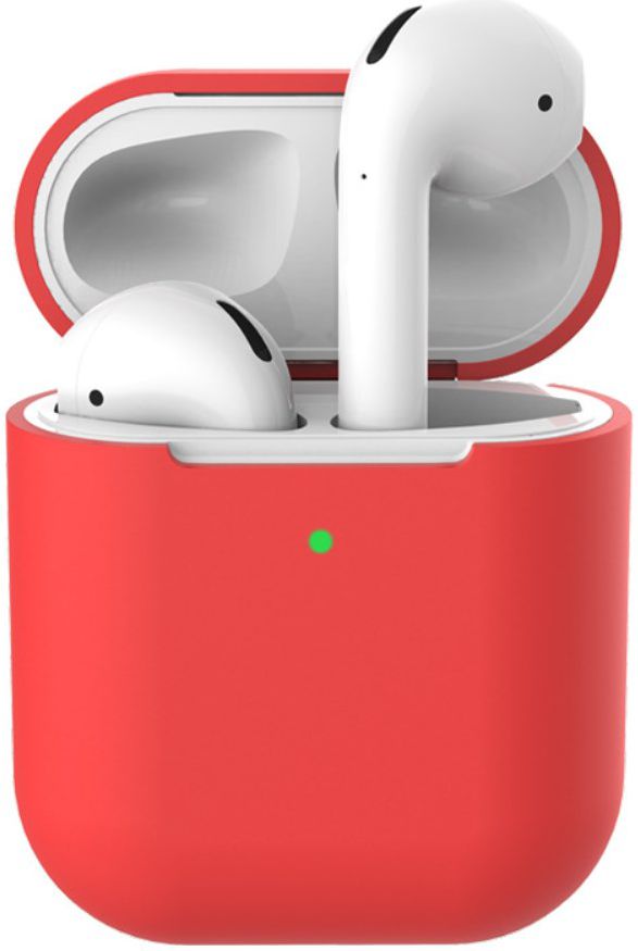 Apple AirPods Flexibel Zacht Siliconen Hoesje Rood afbeelding 1