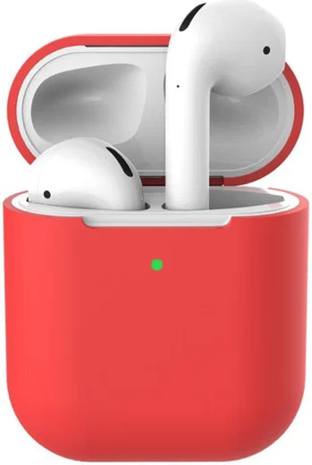 Apple AirPods Flexibel Zacht Siliconen Hoesje Rood afbeelding 1