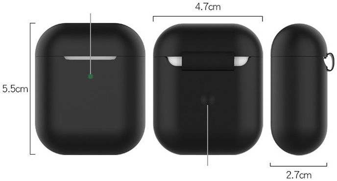 Apple AirPods Flexibel Zacht Siliconen Hoesje Donker Blauw afbeelding 4