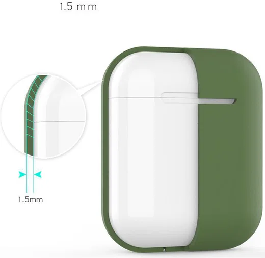Apple AirPods Flexibel Zacht Siliconen Hoesje Donker Blauw afbeelding 5