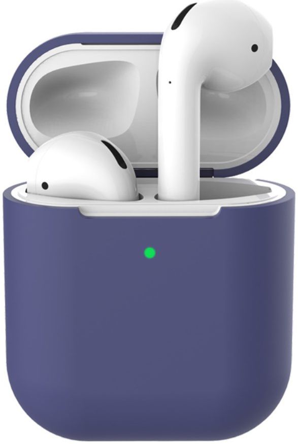 Apple AirPods Flexibel Zacht Siliconen Hoesje Donker Blauw afbeelding 1