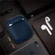 Apple AirPods Stevig Siliconen Hoesje Donker Blauw afbeelding 2