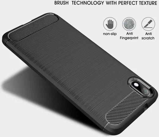 Xiaomi Mi Redmi 7A Geborsteld TPU Hoesje Blauw afbeelding 4