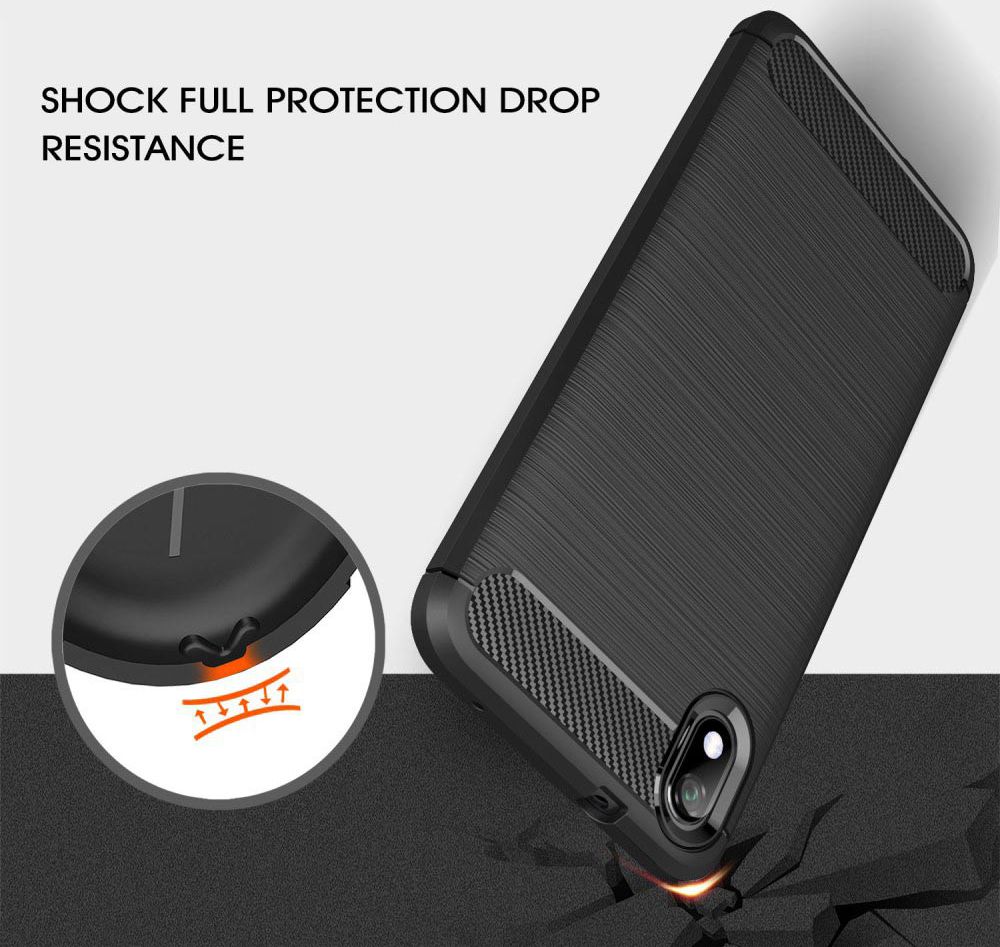 Xiaomi Mi Redmi 7A Geborsteld TPU Hoesje Blauw afbeelding 5