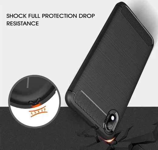 Xiaomi Mi Redmi 7A Geborsteld TPU Hoesje Blauw afbeelding 5