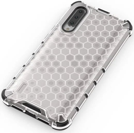 Xiaomi Mi A3 Hybride Honinggraat Hoesje Transparant afbeelding 3