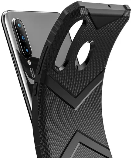 Huawei P30 Lite TPU Shield Hoesje Zwart afbeelding 2