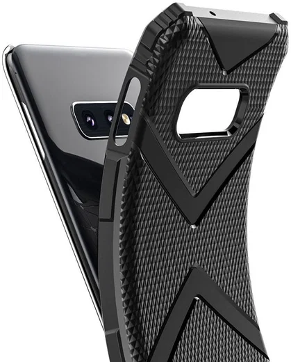 Samsung Galaxy S10E TPU Shield Hoesje Zwart afbeelding 2