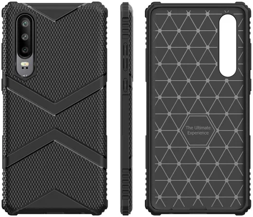 Huawei P30 TPU Shield Hoesje Zwart afbeelding 7