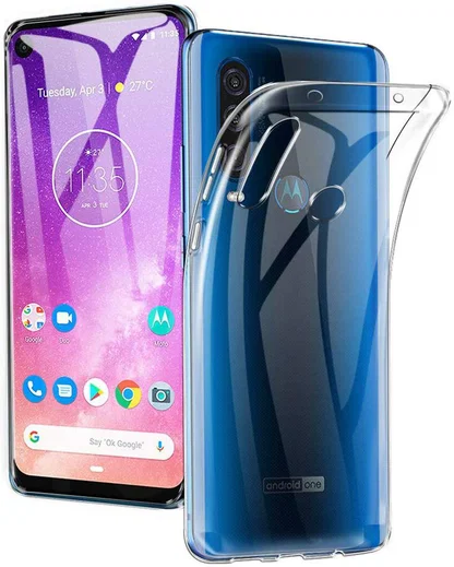 Motorola One Action Hoesje Dun TPU Transparant afbeelding 1
