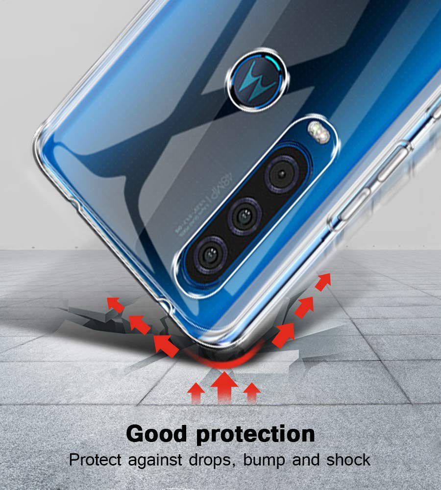 Motorola One Action Hoesje Dun TPU Transparant afbeelding 2
