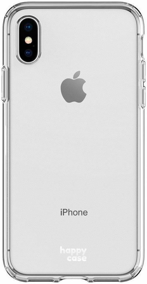 HappyCase Apple iPhone XS Flexibel TPU Hoesje Clear Print afbeelding 1