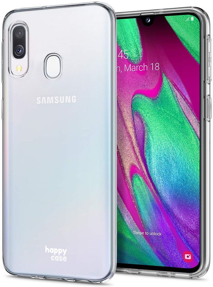HappyCase Samsung Galaxy A40 Flexibel TPU Hoesje Clear Print afbeelding 2