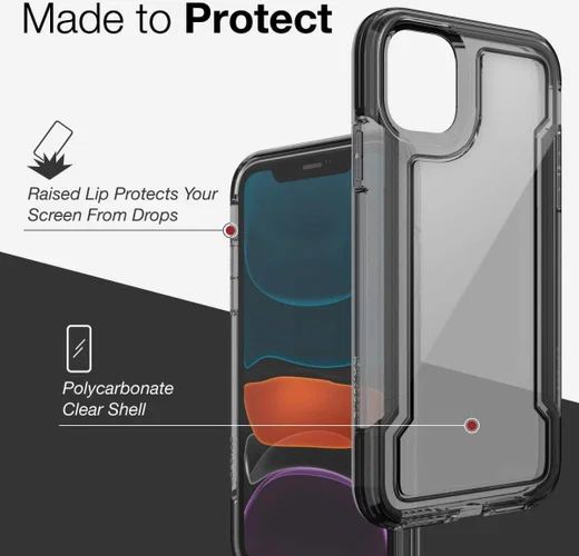 Raptic Clear Apple iPhone 11 Hoesje Transparant Zwart afbeelding 9