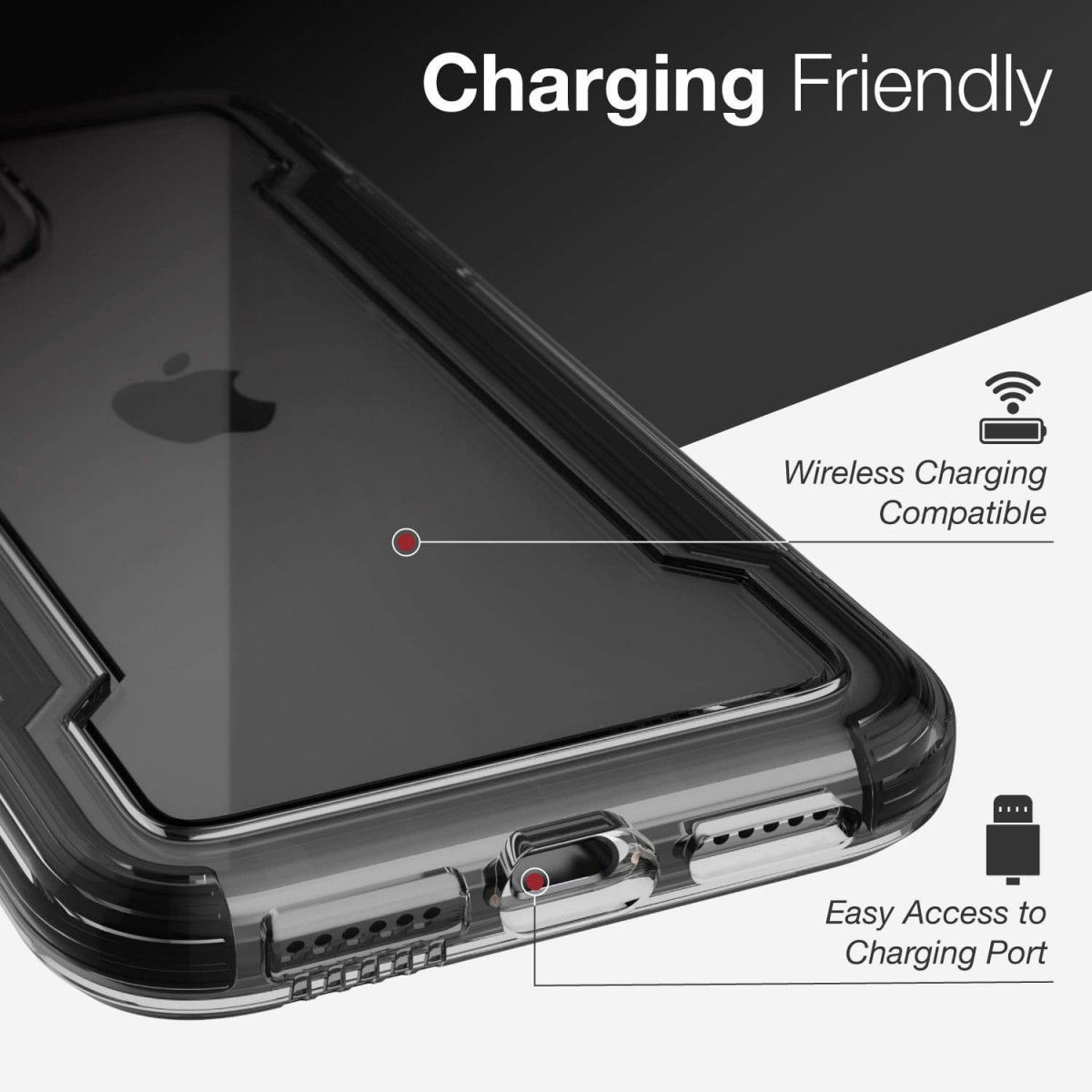 Raptic Clear Apple iPhone 11 Hoesje Transparant Zwart afbeelding 12