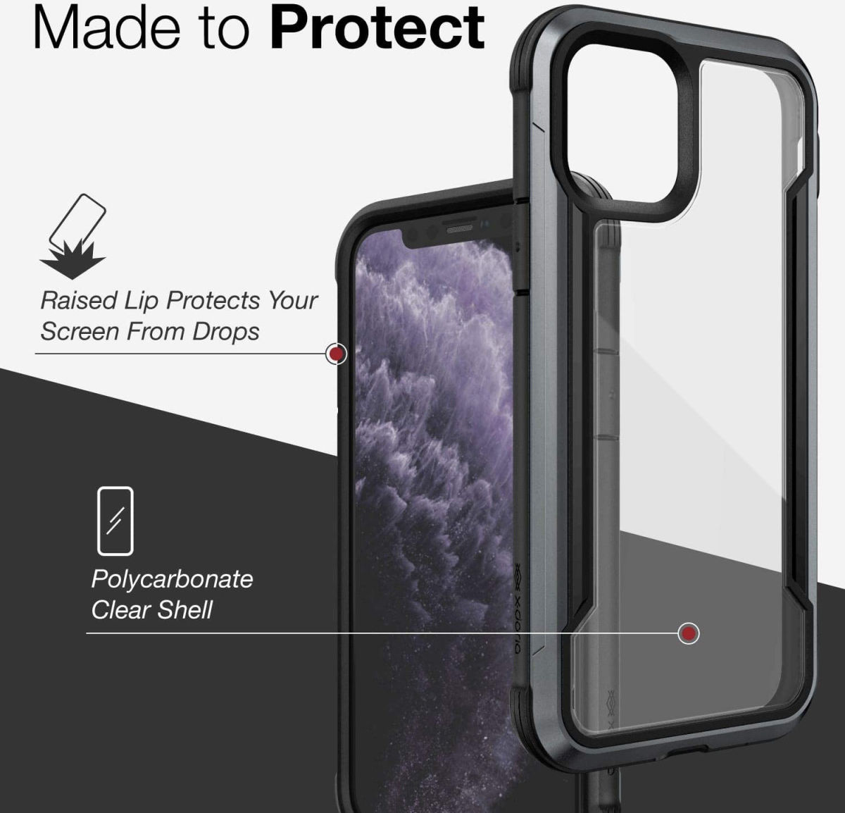 Raptic Shield Apple iPhone 11 Pro Hoesje Militair Getest 3M Zwart afbeelding 7